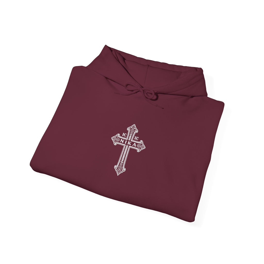 Christian Cross Hoodie — Psalm 23:4 Faith Sweatshirt with Wings (Religious Gift)