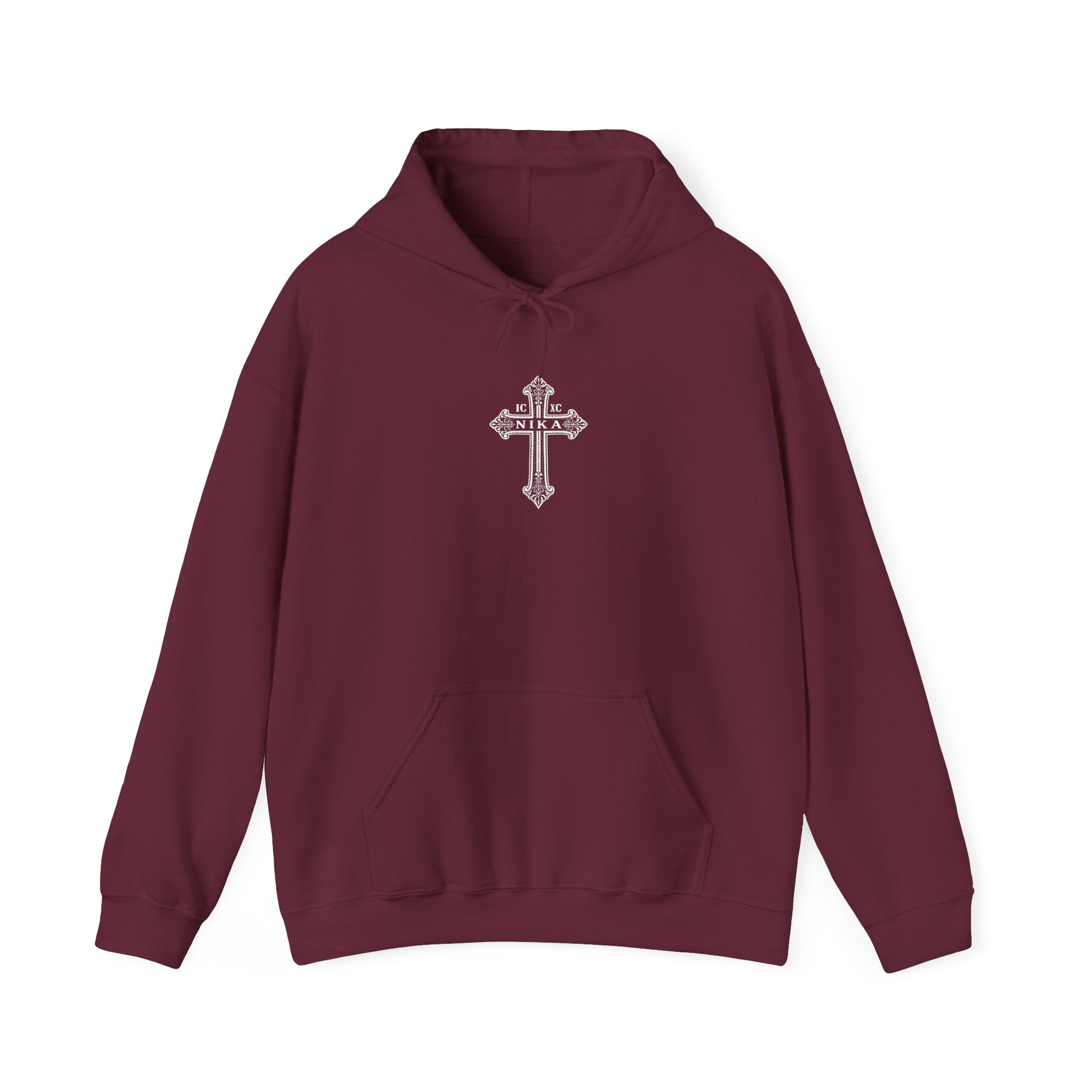 Christian Cross Hoodie — Psalm 23:4 Faith Sweatshirt with Wings (Religious Gift)