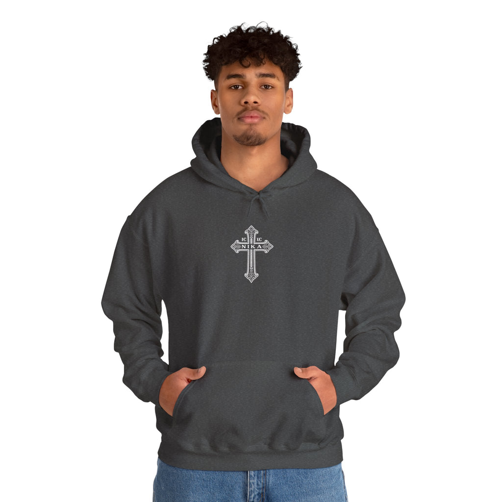 Christian Cross Hoodie — Psalm 23:4 Faith Sweatshirt with Wings (Religious Gift)