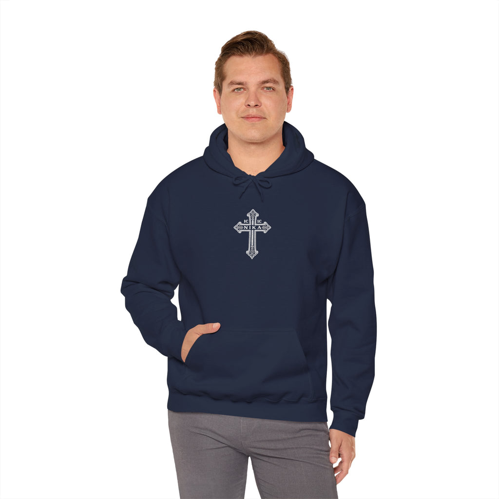 Christian Cross Hoodie — Psalm 23:4 Faith Sweatshirt with Wings (Religious Gift)