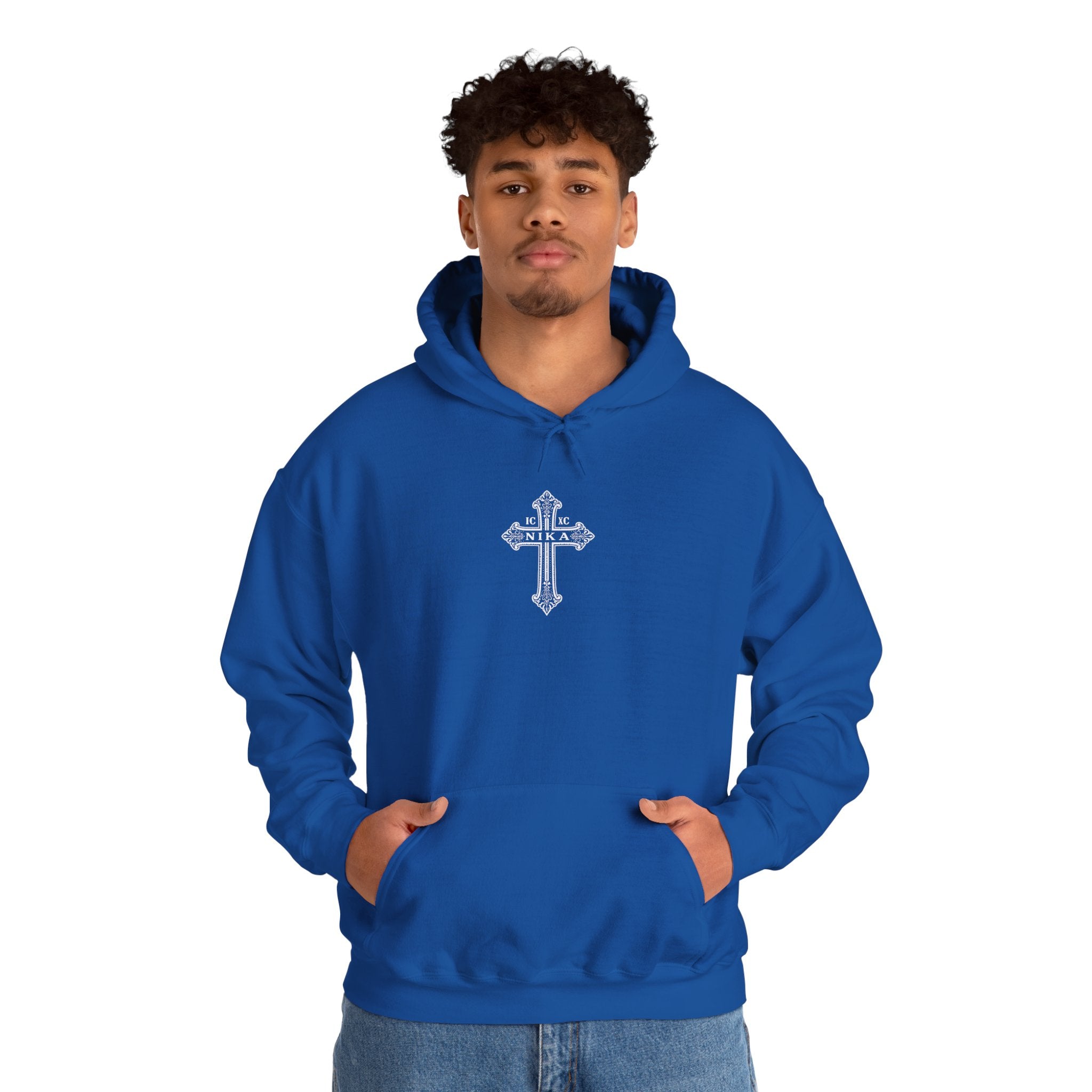 Christian Cross Hoodie — Psalm 23:4 Faith Sweatshirt with Wings (Religious Gift)