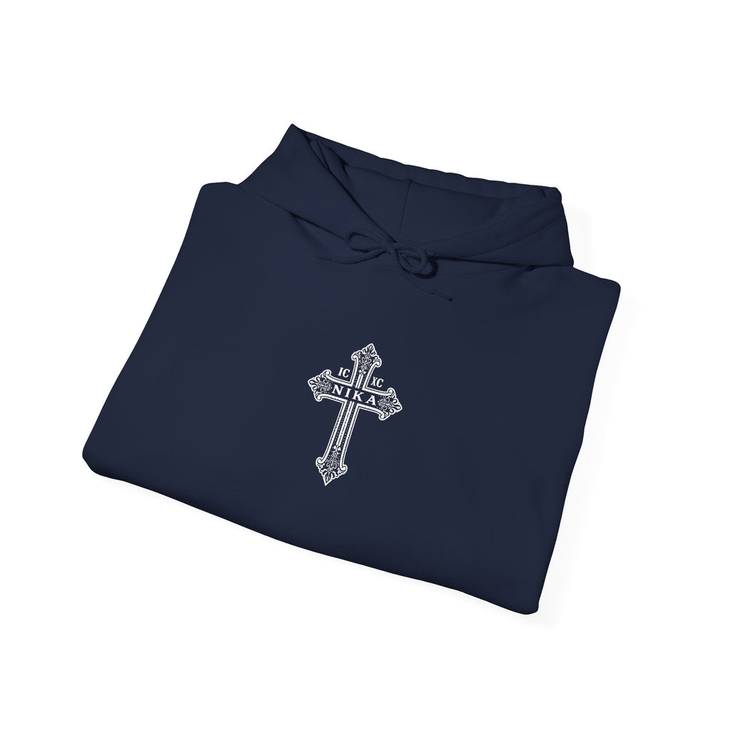 Christian Cross Hoodie — Psalm 23:4 Faith Sweatshirt with Wings (Religious Gift)