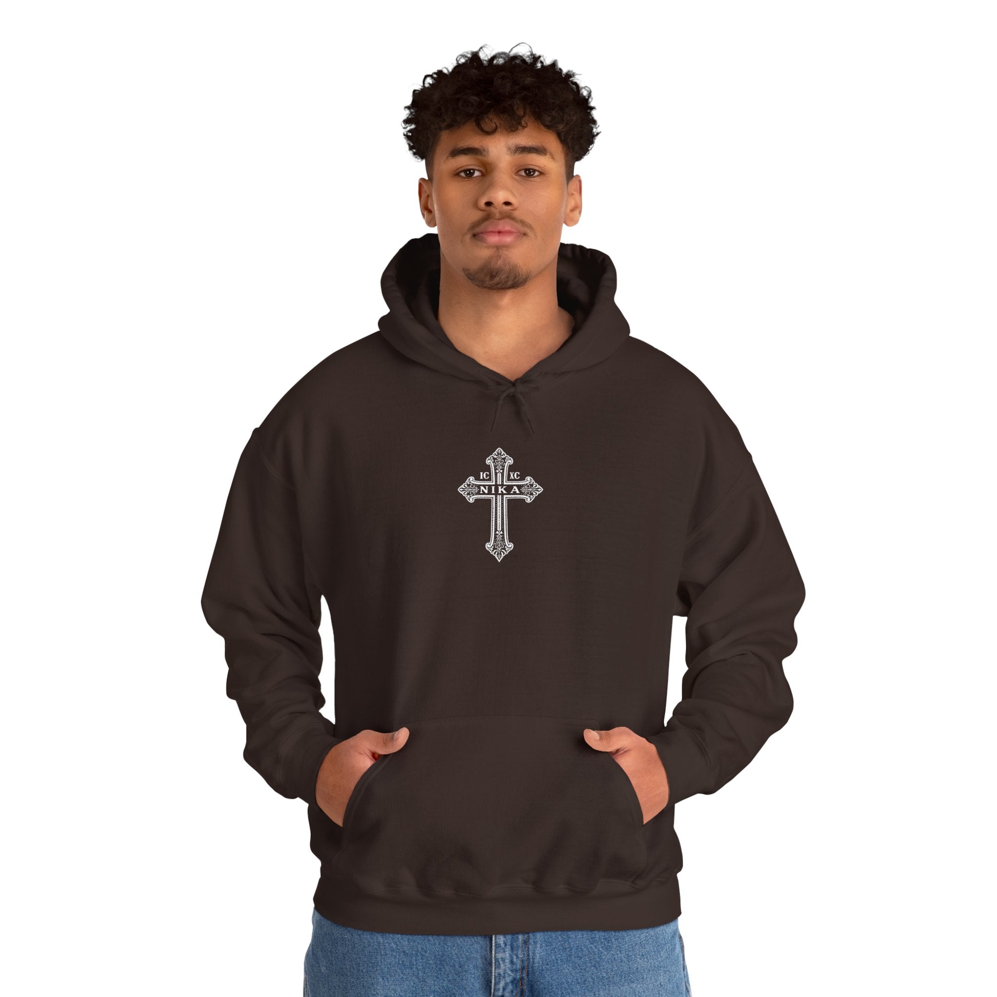 Christian Cross Hoodie — Psalm 23:4 Faith Sweatshirt with Wings (Religious Gift)