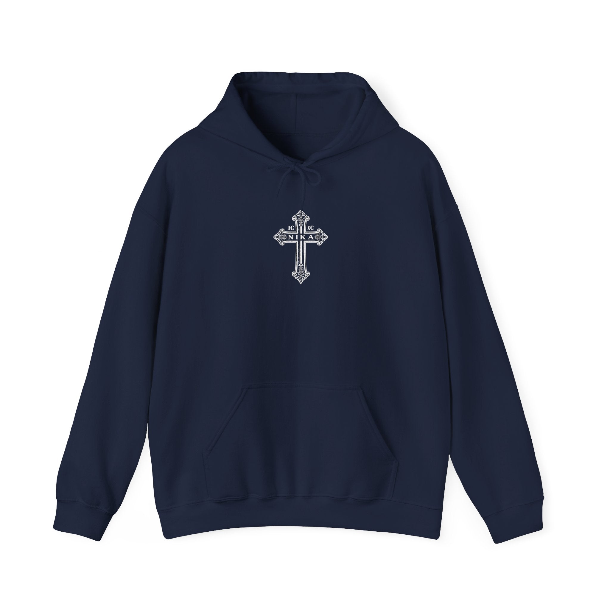 Christian Cross Hoodie — Psalm 23:4 Faith Sweatshirt with Wings (Religious Gift)
