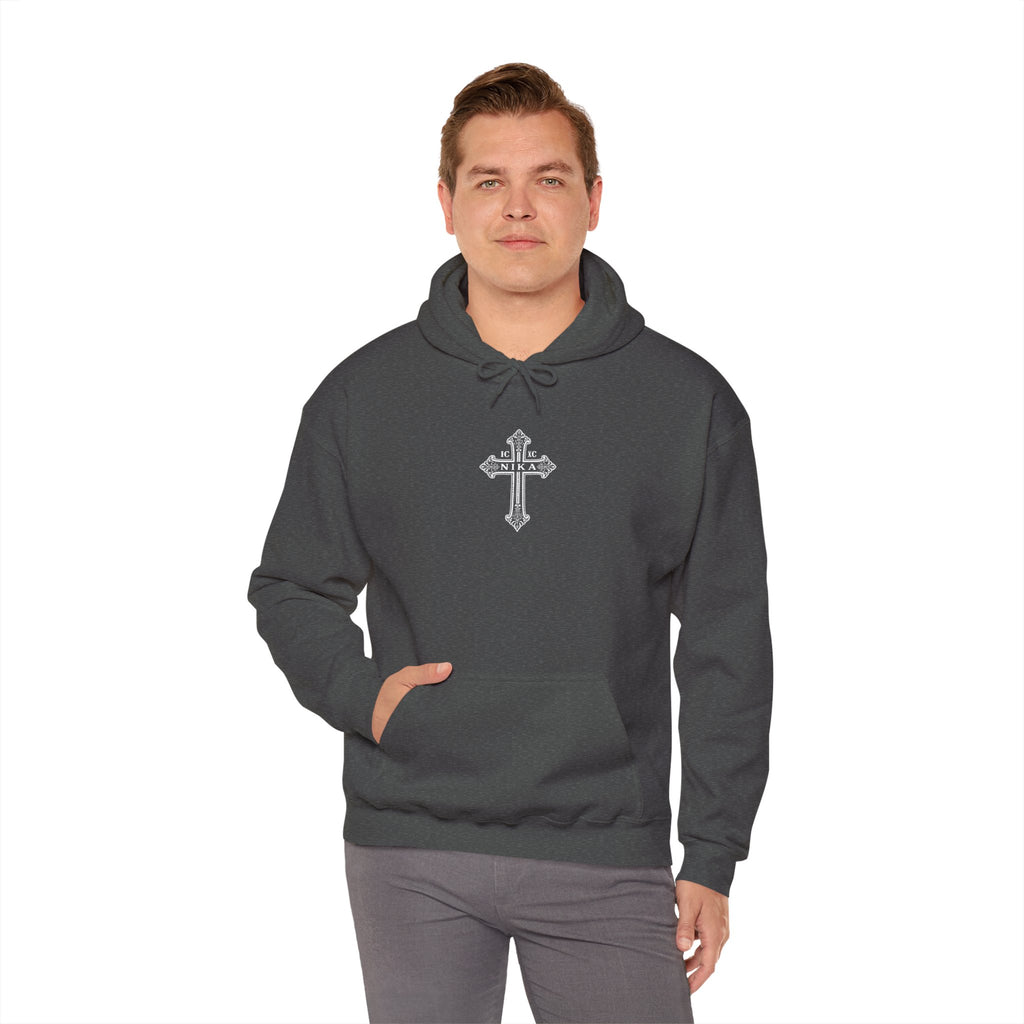 Christian Cross Hoodie — Psalm 23:4 Faith Sweatshirt with Wings (Religious Gift)