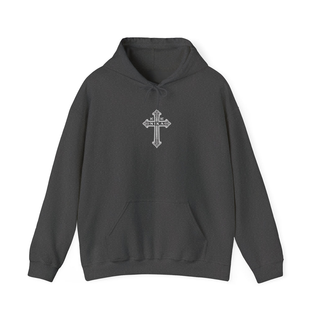 Christian Cross Hoodie — Psalm 23:4 Faith Sweatshirt with Wings (Religious Gift)