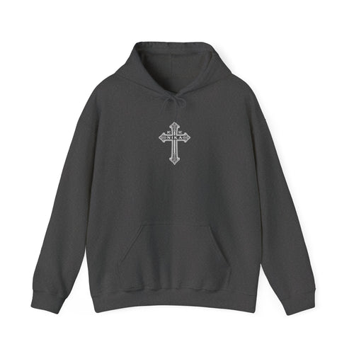 Christian Cross Hoodie — Psalm 23:4 Faith Sweatshirt with Wings (Religious Gift)