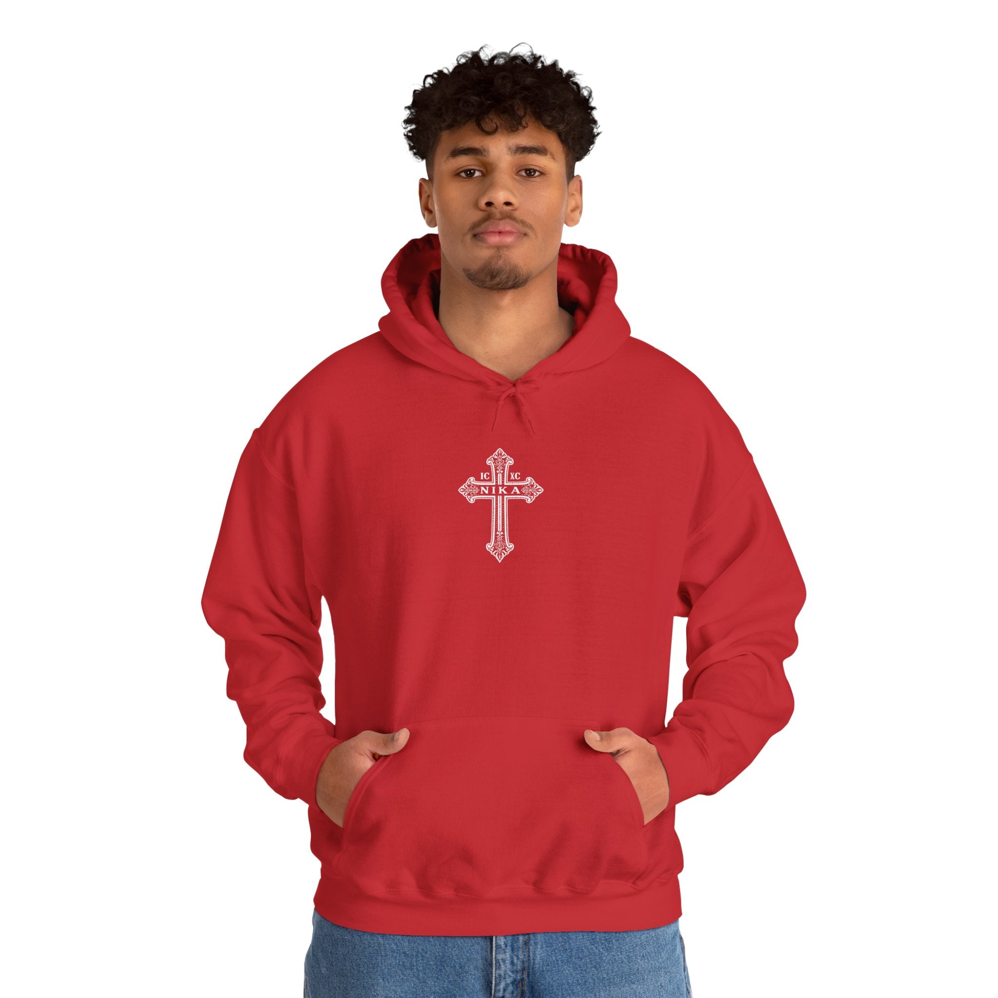 Christian Cross Hoodie — Psalm 23:4 Faith Sweatshirt with Wings (Religious Gift)