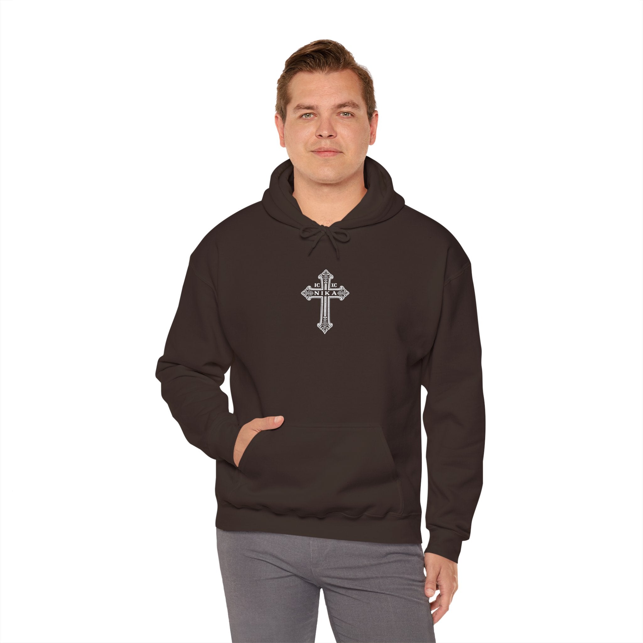 Christian Cross Hoodie — Psalm 23:4 Faith Sweatshirt with Wings (Religious Gift)