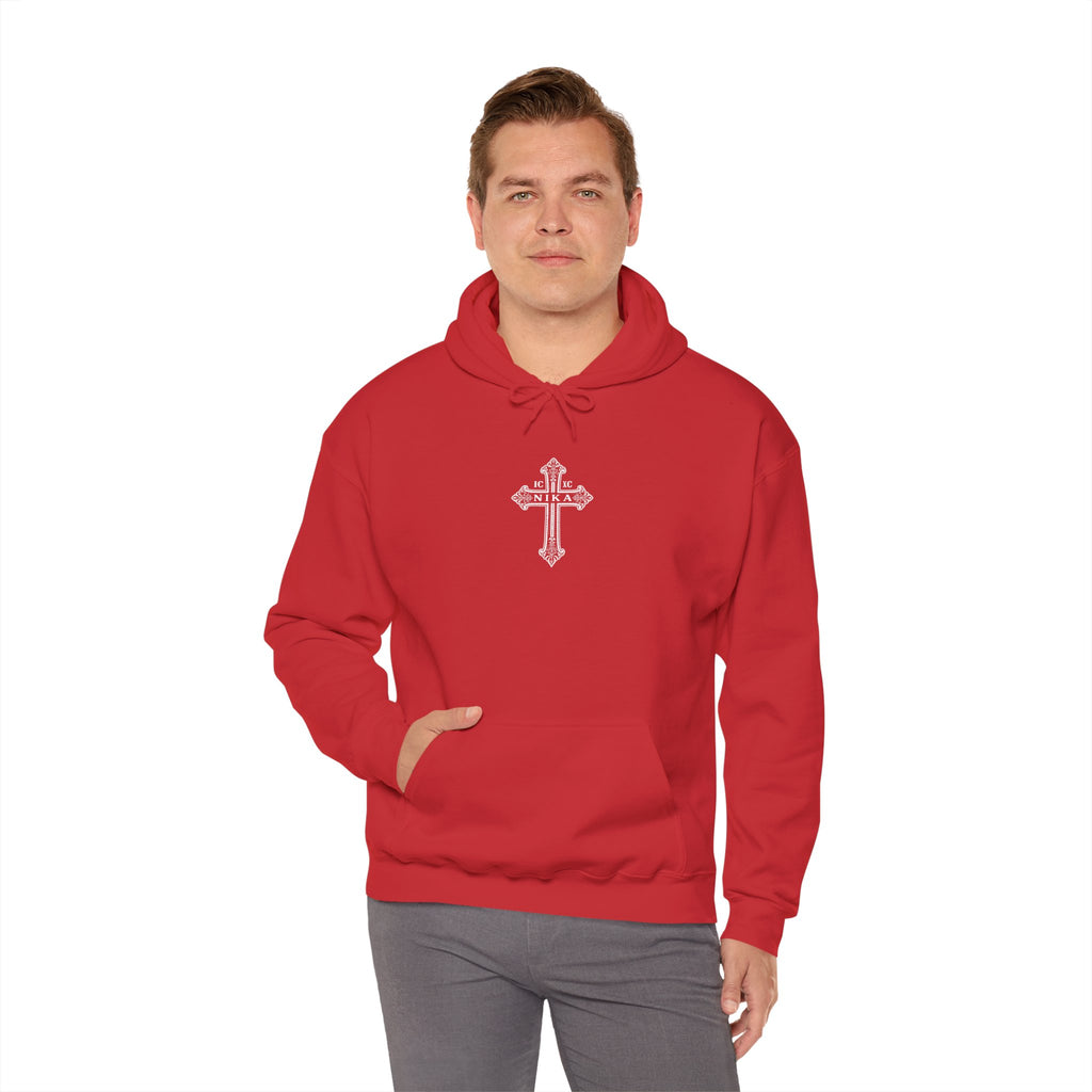 Christian Cross Hoodie — Psalm 23:4 Faith Sweatshirt with Wings (Religious Gift)